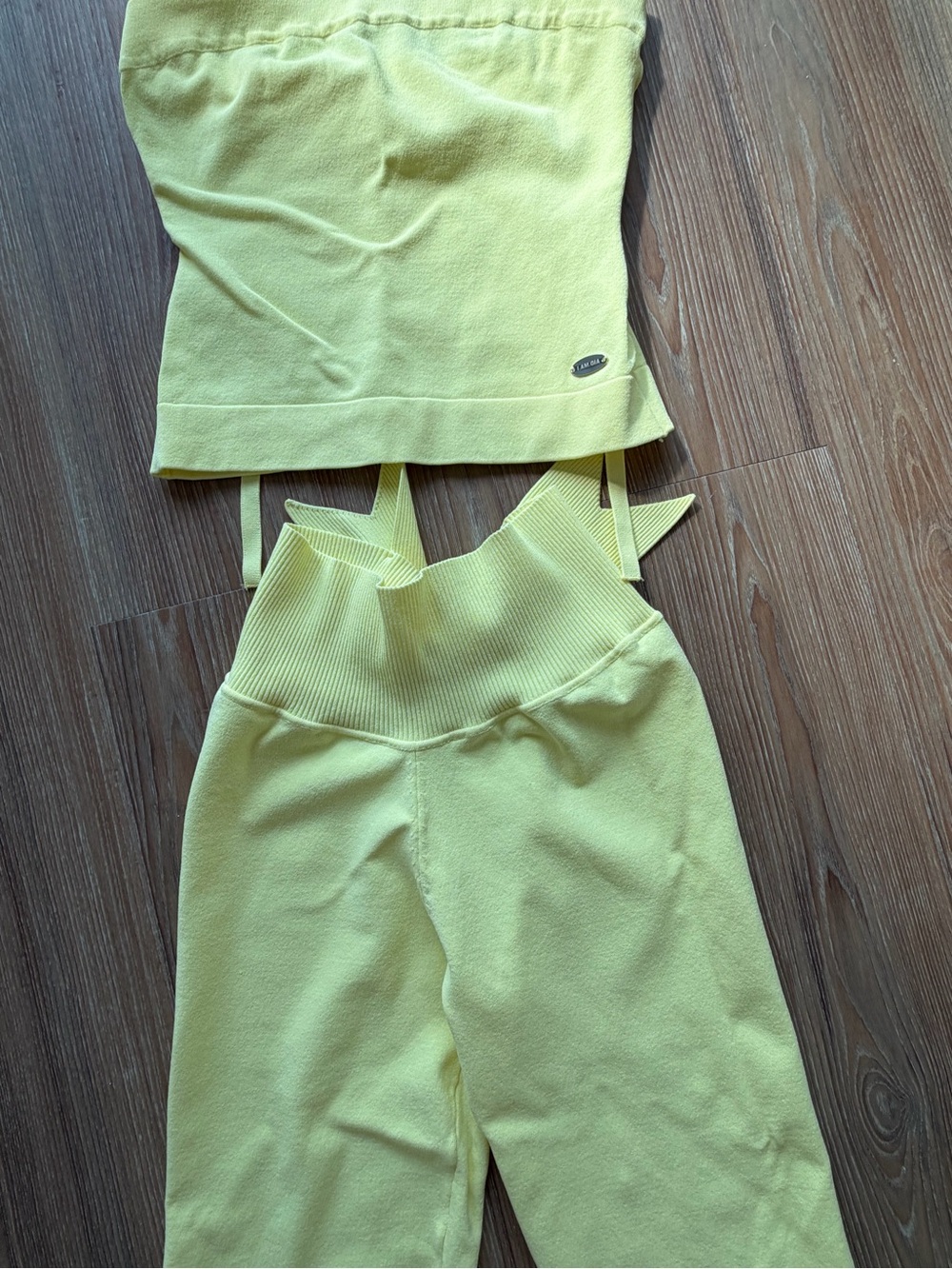 IAMGIA two piece set - audrina top & morgana 2.0 pant in baby yellow - Picture 2 of 6